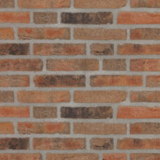 Konstruktion bygget af Randers Tegl's: RT 445.Rustica Rød/Brun Patina, fuge: Grå/Mørkegrå