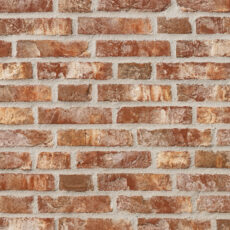 Konstruktion bygget af Randers Tegl's: RT 455.Rustica Terracotta, fuge: Grå/Mørkegrå