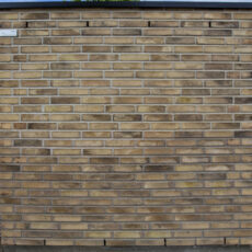 Konstruktion bygget af Egernsund Wienerberger's: Messing, fuge: Gråhvid/Beige